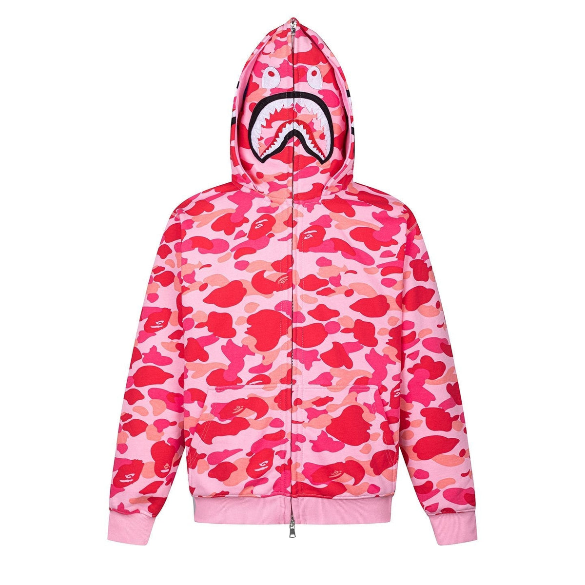 BAPE Shark Camo Full-Zip Hoodie — front