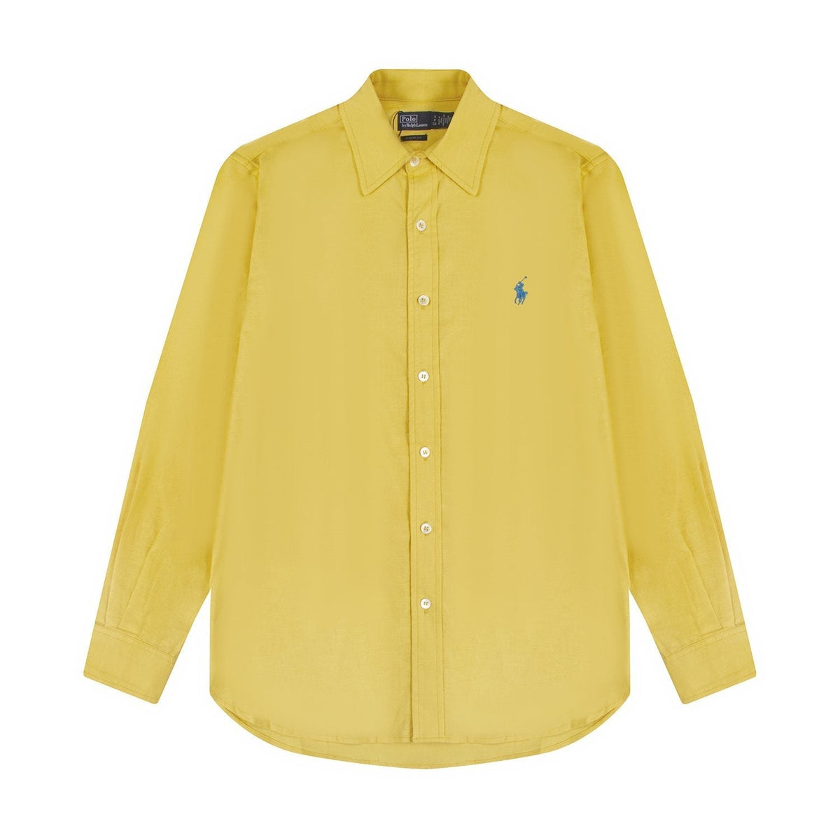 Test2-Ralph Lauren Embroidered Cotton-Blend Slub Linen Long-Sleeve Shirt — front